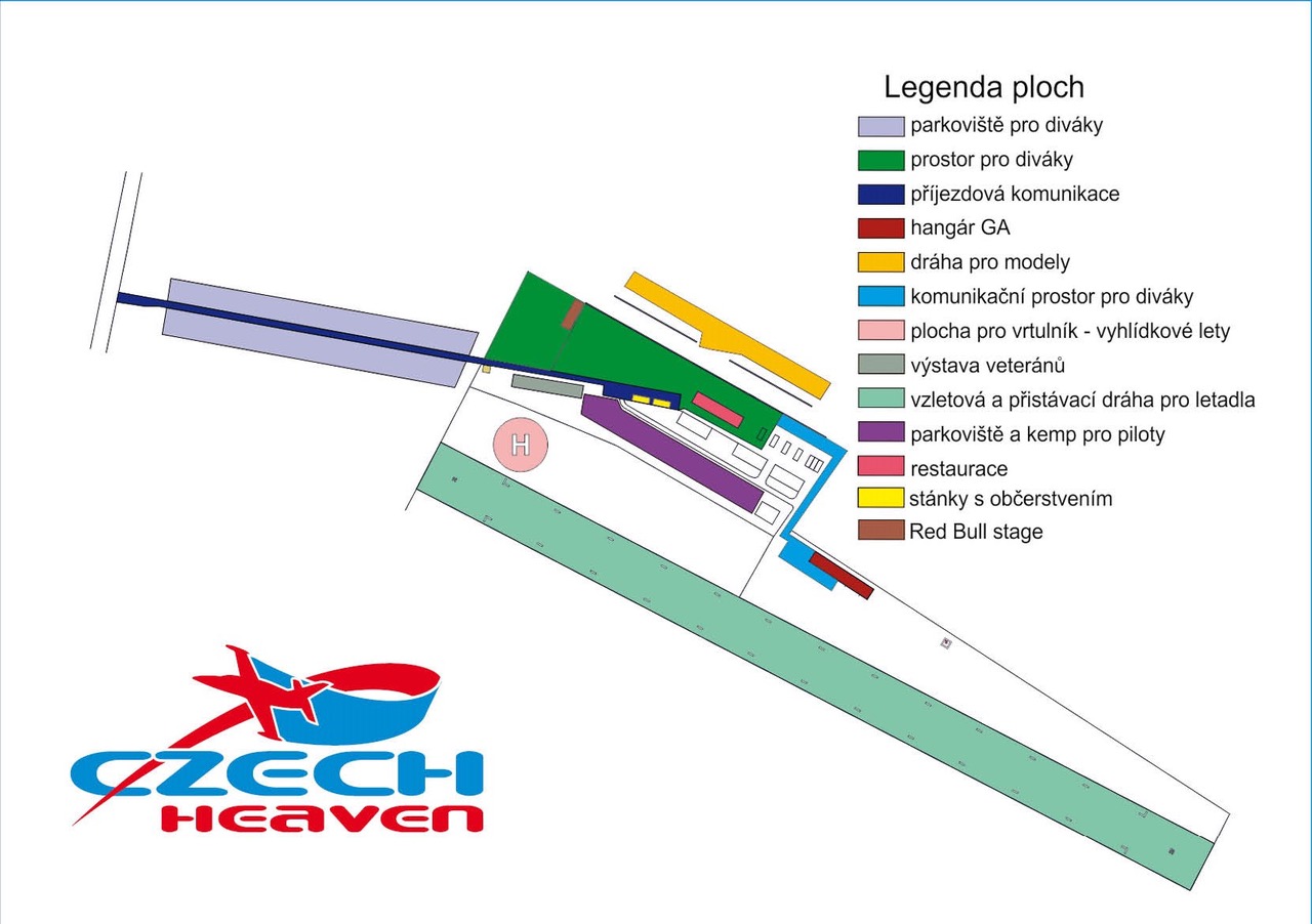 mapka areálu při Jets over Czech